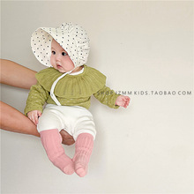 嬰幼兒帽子春夏季寶寶薄款系帶套頭帽男女新生兒童防曬大檐遮陽帽