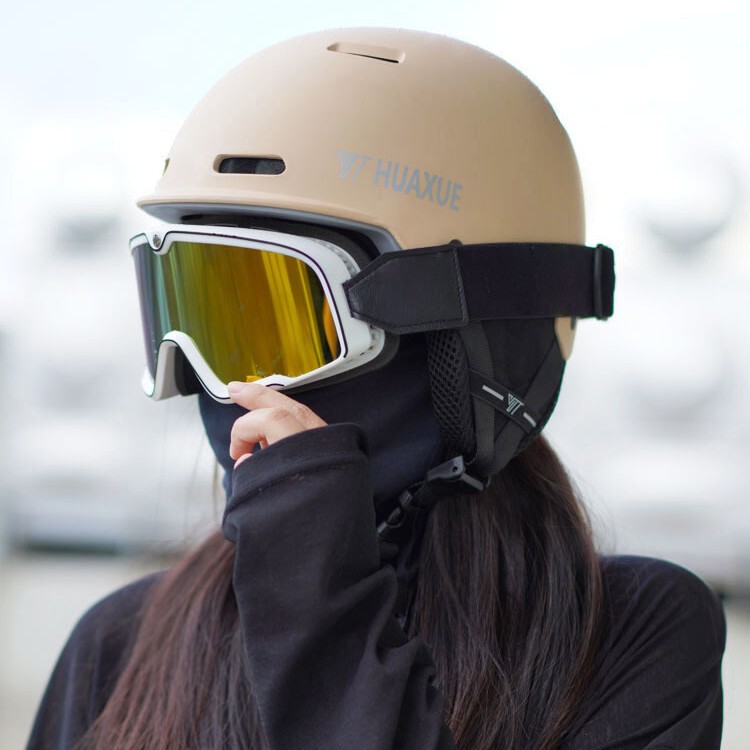 MAHAER スキーヘルメット シングルおよびダブルボード スキー用品 保護具 男性と女性用 暖かく衝突防止 スノーヘルメット スノーハット|undefined
