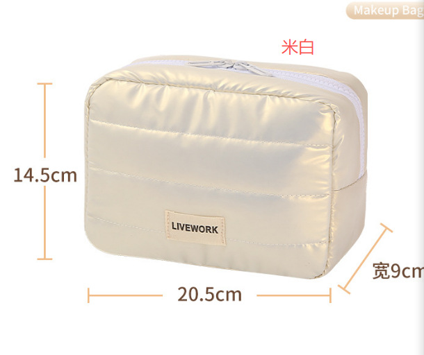Nueva bolsa de almacenamiento portátil impermeable bolsa de maquillaje de mano bolsa de viaje bolsa de plumaje bolsa de maquillaje de alta capacidad