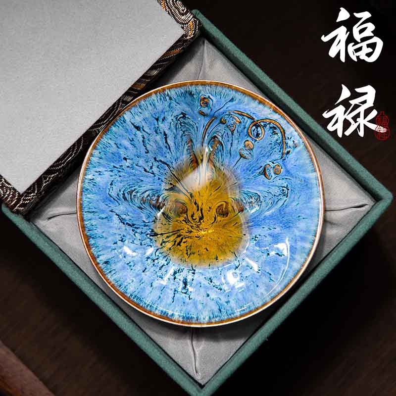 新款窑变葫芦杯主人杯个人专用功夫茶杯陶瓷建盏福禄杯父亲节礼物