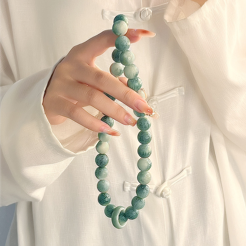 녹색 떠다니는 꽃 6자 모토 [이중원 런닝링 모델]