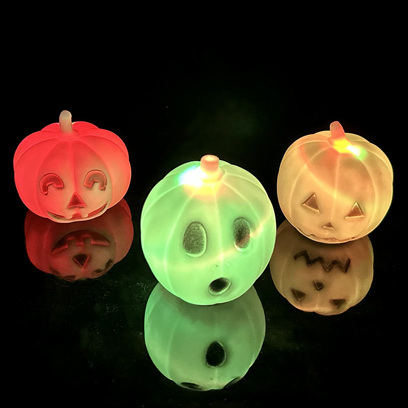 跨境七彩LED万圣节发光小夜灯 闪光万圣节南瓜小夜灯 万圣节礼品