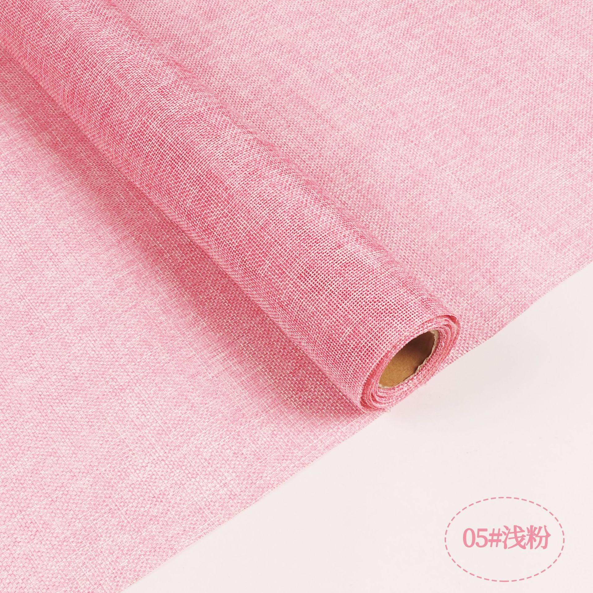 Fábrica de fiestas de flores al por mayor de color sólido enrollar hilo de red flor envasado tela de red florista ramo de flores envasado hilo de red colorido lino rollo