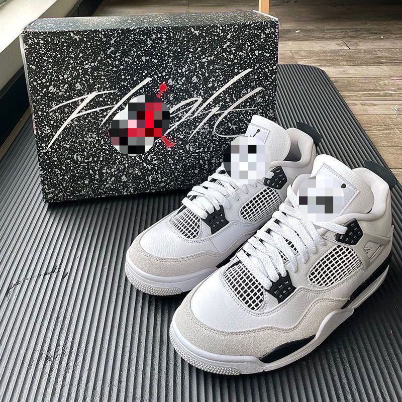 White Cement Pure White Cement Mid-Top Basketball Shoes with Air Cushion, Putian Sports Shoes, Men's Trendy Shoes