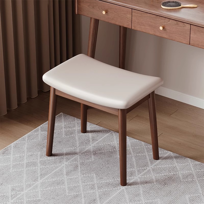 Taburete de tocador de madera maciza taburete de vestidor taburete cuadrado de dormitorio de niña taburete de silla de montar taburete de hogar taburete bajo taburete especial de té guzheng