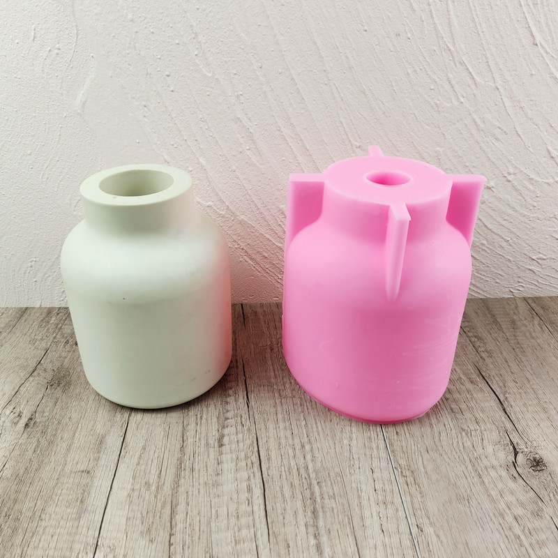 Hengzhi new round vase silicone mold DIY gypsum cement resin flower arrangement tool cross-border hot sale