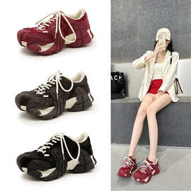 欧洲站个性八爪鱼老爹鞋女2025秋季新款潮网面厚底休闲运动鞋