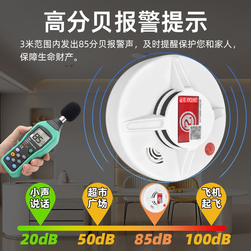 独立烟雾报警器消防专用火灾烟感报警器吸顶家用仓房用感应探测器
