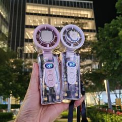 制冷冰敷手持小风扇高速涡轮挂脖USB充电折叠半导体制冷暴力风扇