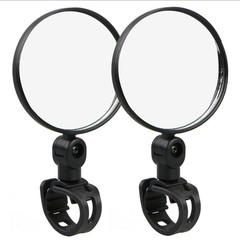 Bicycle convex mirror, mountain bike 360-degree rotatable rearview mirror, wide-angle bike mirror, set of two