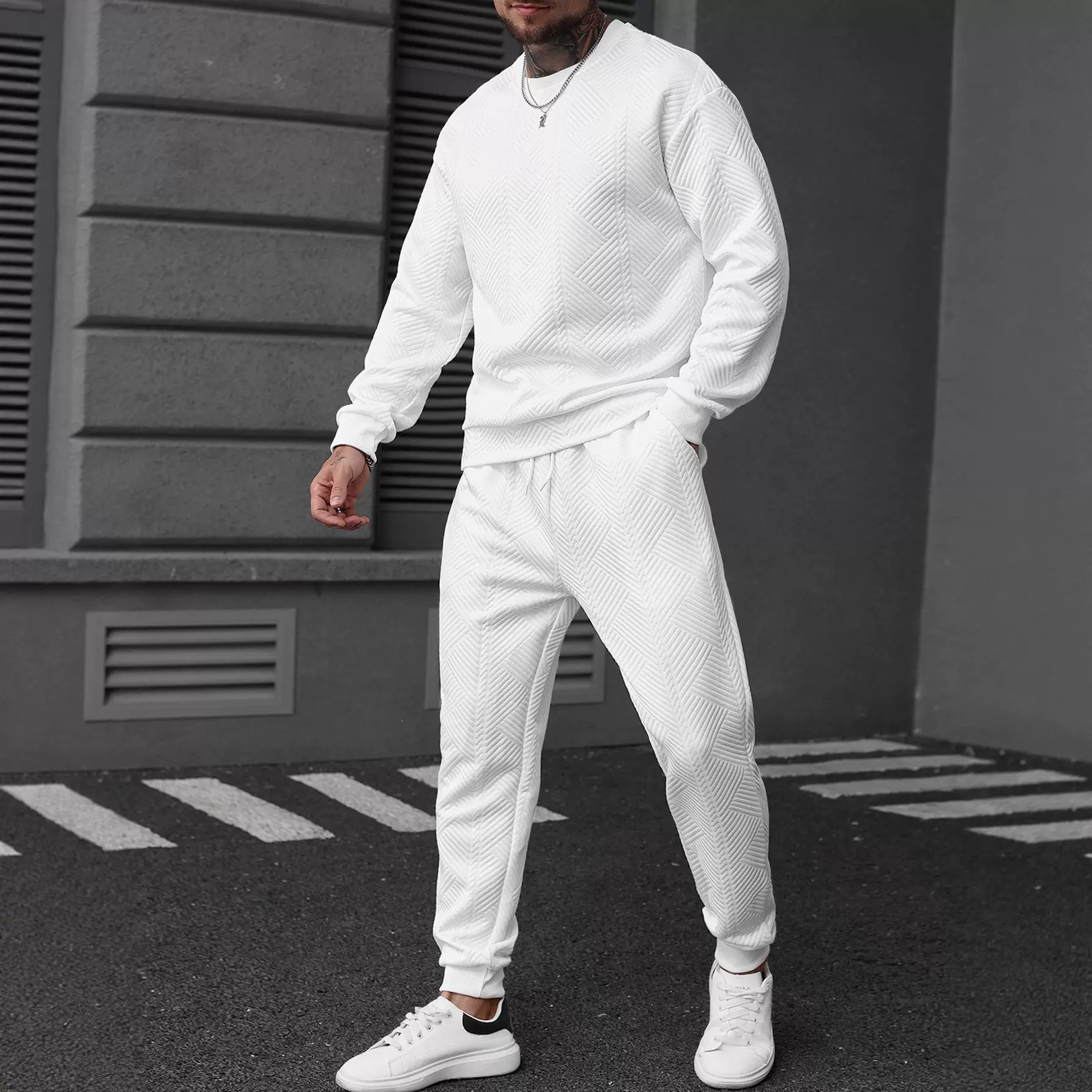 尚谷 跨境外贸欧美男装青少年长袖卫衣套装欧美速卖通亚马逊运动