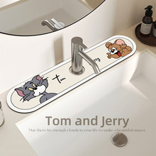 猫和老鼠浴室洗手台水龙头硅藻泥吸水垫卫生间厨房水池台面沥水垫