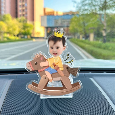 Car ornaments: shake car couple jewelry - vehicle-mounted-solar-battery-dual-use-model-single-person-shaking-head-f64-model
