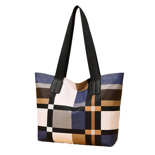Bestselling tote bag fashion shoulder bag large capacity handbag women's bag commuting bag checkered large women's bag