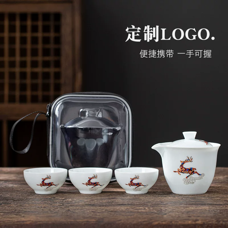 Handheld tea set for traveling, Birthday gift