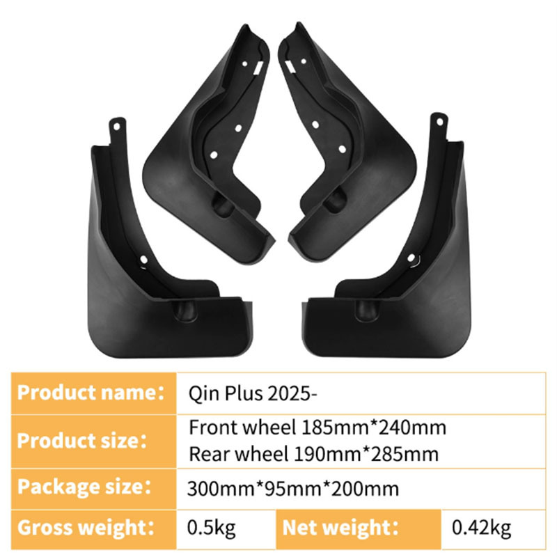 Suitable for Byd Qin Plus 2025 Car Mudguards, Foreign Trade, Cross-Border
