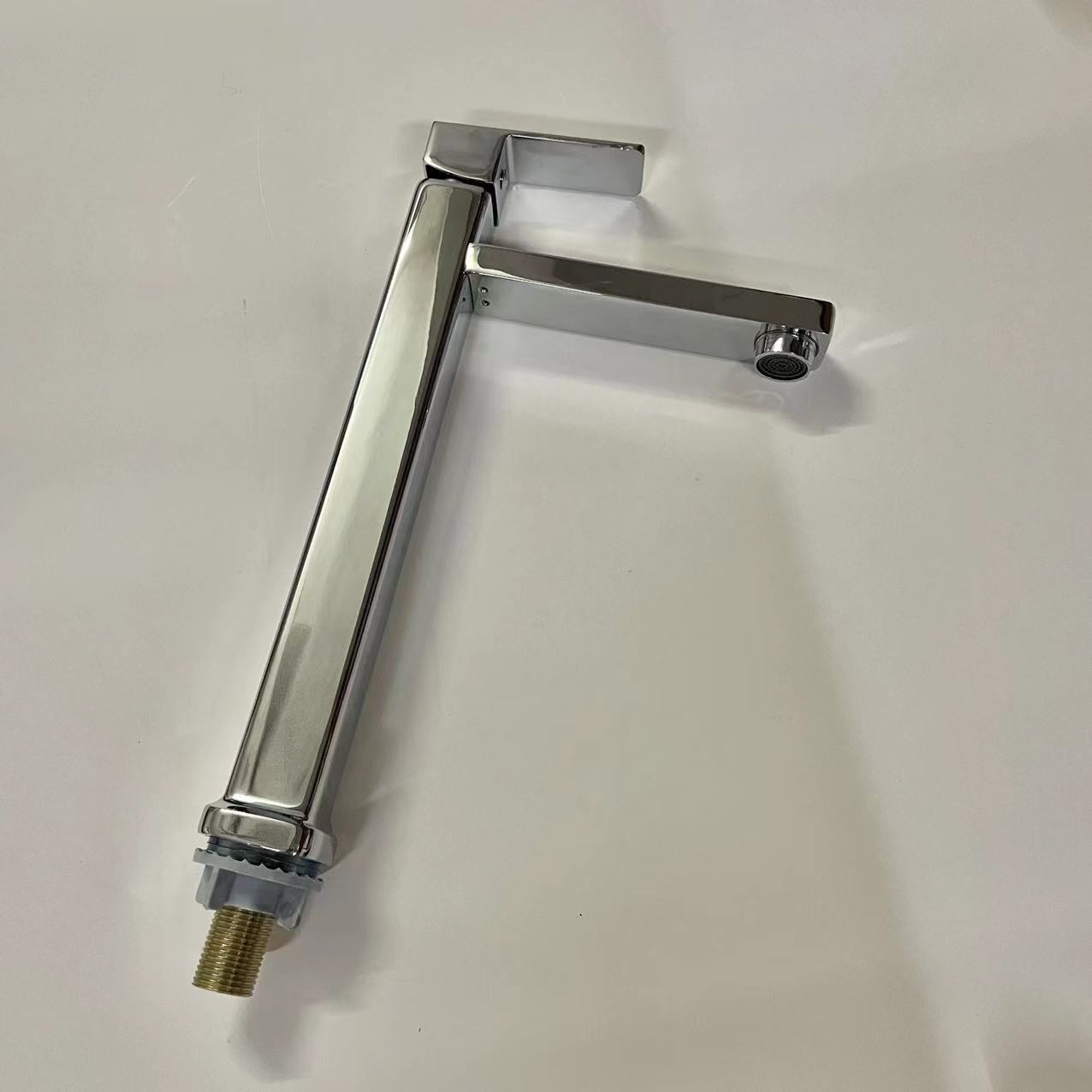 Cross-border zinc alloy square single-cooling faucet, washbasin, bathroom countertop basin, and high single-cooling faucet undefined