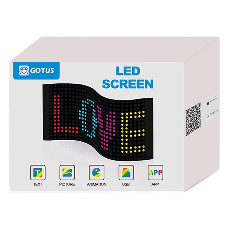 Гибкий рекламный LED-экран для автомобилей с управлением через приложение и Bluetooth, модель для трансграничной торговли на Amazon