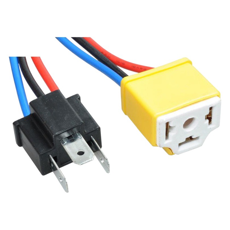 Car Headlight Brightening Wire Harness Halogen Lamp H4 Car Light Wire Set Modified Brightener Led Cross-Border Low Beam and High Beam