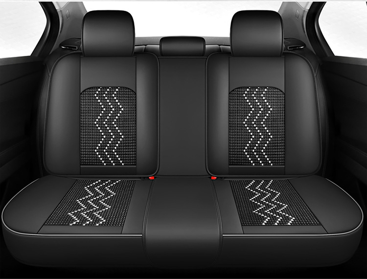 Ice Silk Car Seat Cushion, Light Luxury Full-Cover Nappa Leather Car Seat Cushion, New Model for All Seasons, Five-Seater Universal Car Cushion Cover Wholesale