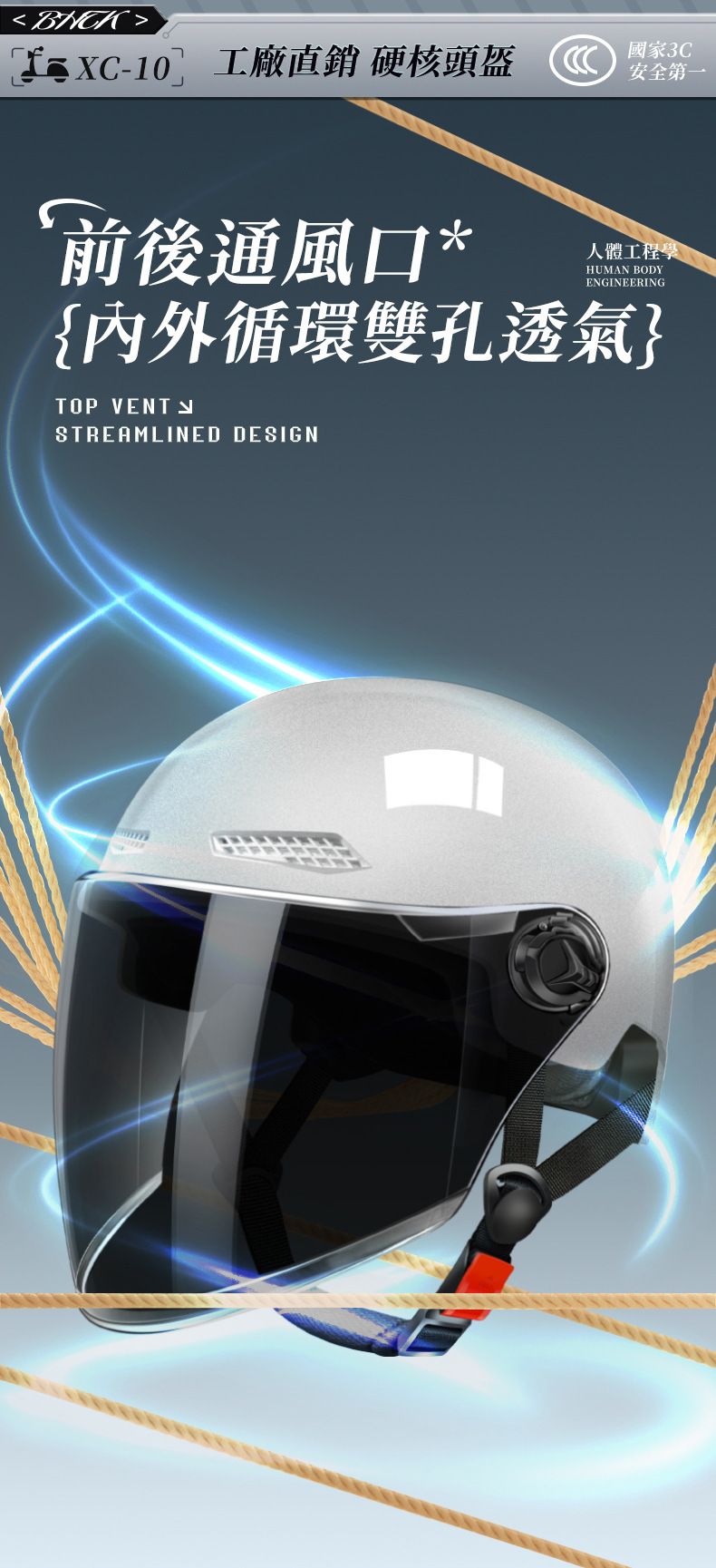 New National Standard Electric Scooter Helmet for Men and Women, Summer Sun Protection Motorcycle Half Helmet, All-Season Safety Helmet, New