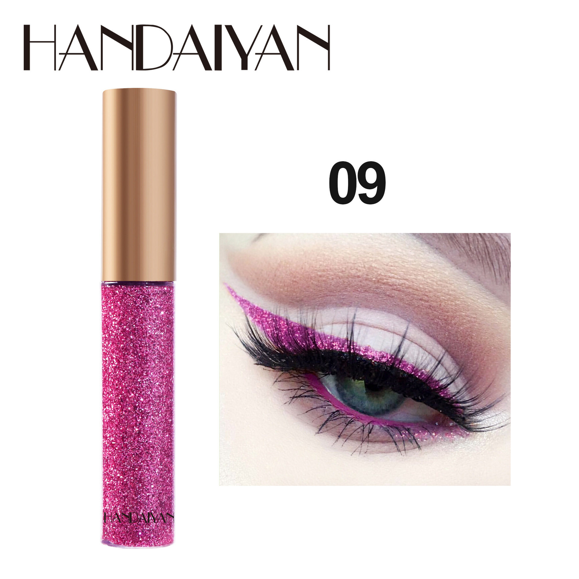 Sombra de ojos transfronteriza HANDAIYAN escenario espectáculo de maquillaje de discoteca, sombra de ojos brillante brillante brillante brillante