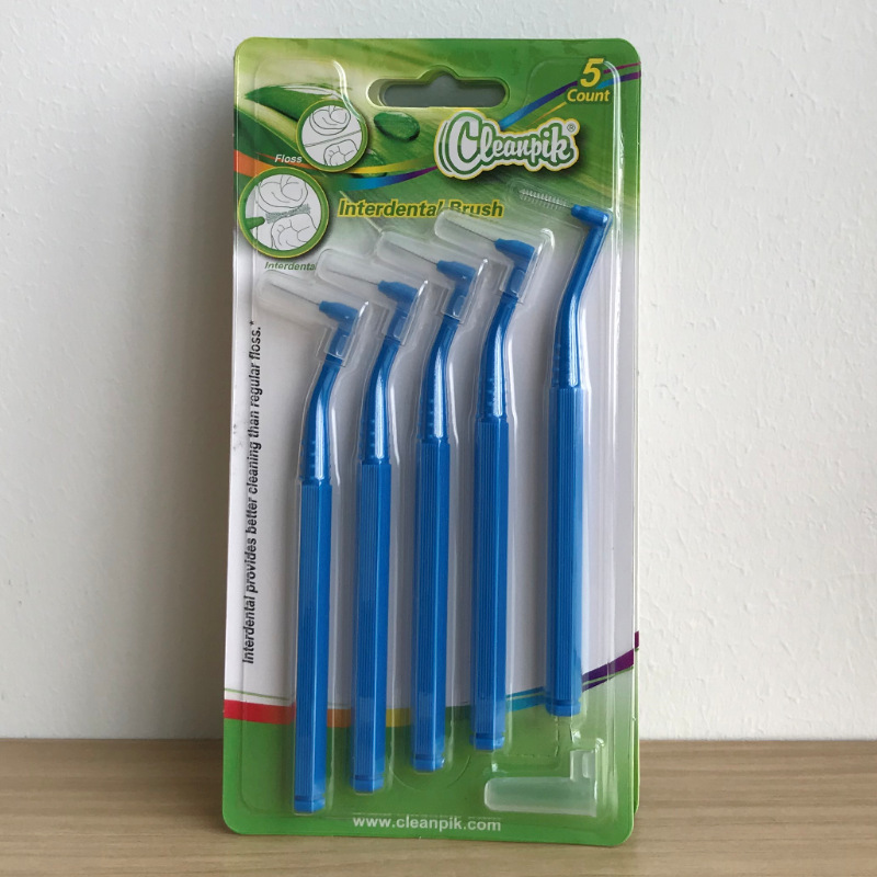 Cross-border cleanpik cepillo de dientes cepillo interdental cepillo de dientes ortodóntico soporte cepillo de limpieza de dientes 5 paquetes L7
