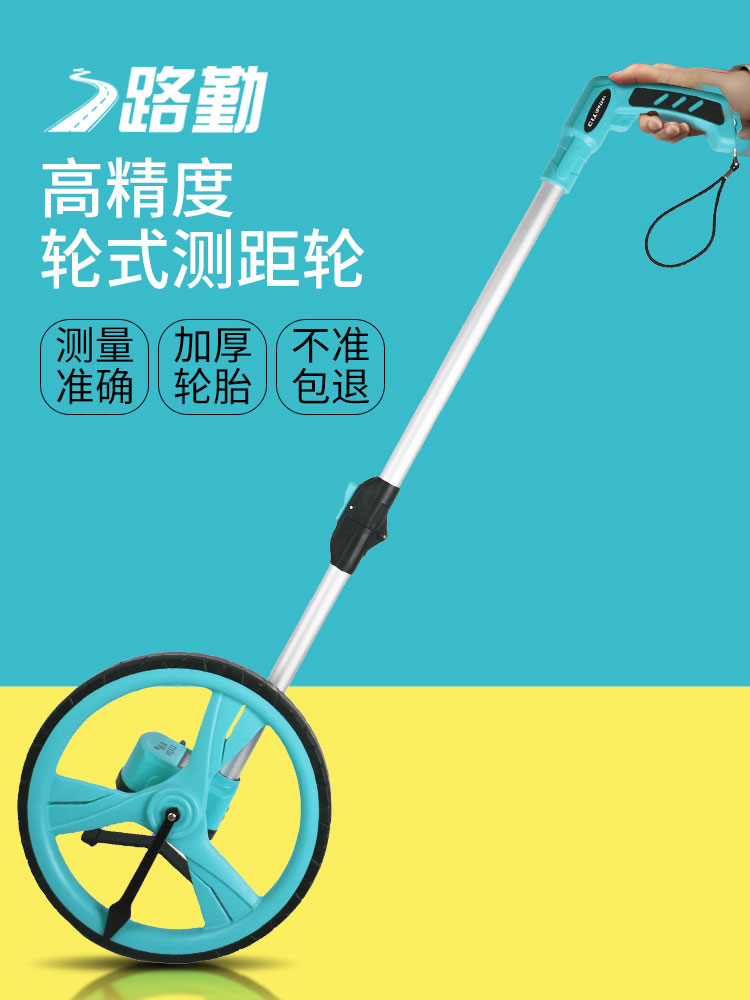 Distance Measuring Wheel Hand Push Roller Distance Meter Road Measuring Device Mechanical Digital Display Outdoor Rolling Ruler Engineering Measuring Ruler