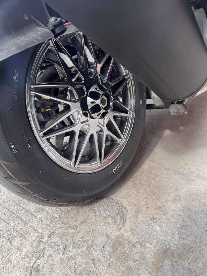 Linhai Cuxi Rsz Ghost Fire 100 Modified Aluminum Alloy Steel Rim Electroplated Wheel Hub Bell Front Axle 10mm