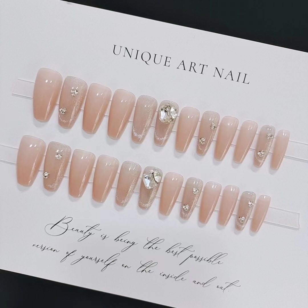 智贝详情图_12B623果冻蜜柚长款梯形甲奢钻穿戴甲美甲贴片