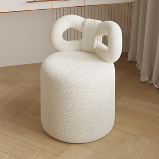 Internet celebrity bow makeup chair makeup stool dressing table chair girl bedroom backrest stool cute princess round stool