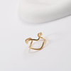 Wavy ring stainless steel, 750 sample gold