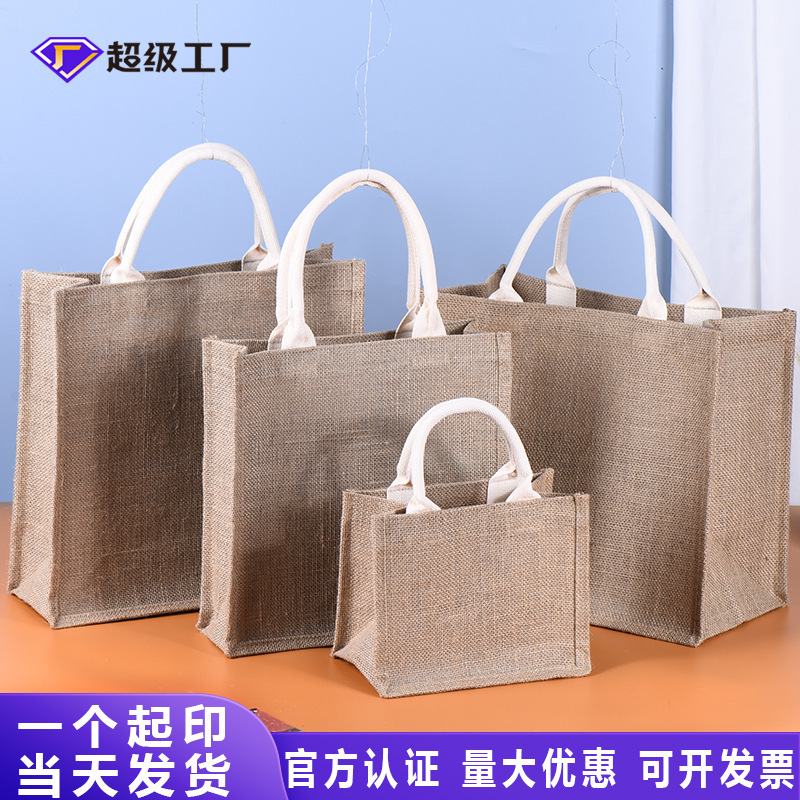 Linen Handbag Wholesale Muji Souvenir Linen Jute Shopping Bag Hand-Painted Future Linen Bag Linen Handbag Wholesale Muji Souvenir Linen Jute Shopping Bag Hand-Painted Future Linen Bag