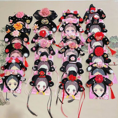 Palace-style noble flag-headed hairband for women, cute face wash hairpin and headdress, ancient style royal concubine headband and hair accessory
