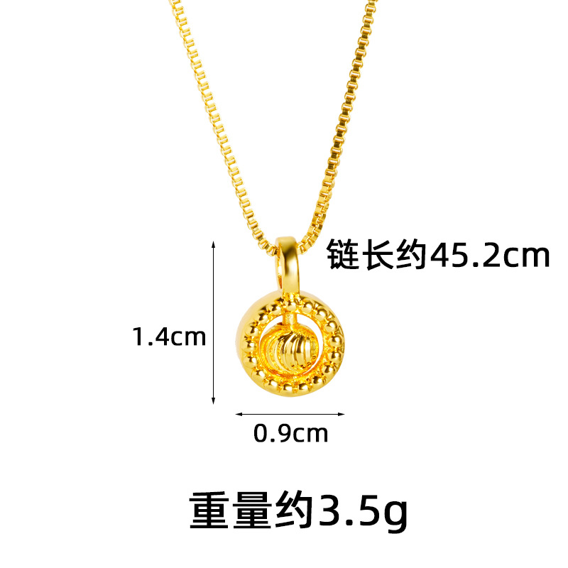 Nuevos productos de lujo ligero oro de cobre de oro anillo de ojo de gato giratorio collar accesorios al por mayor