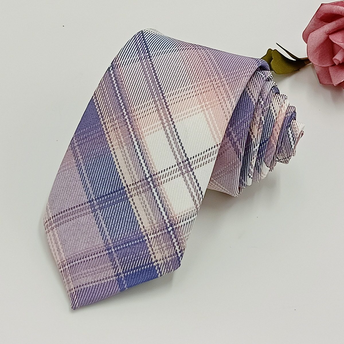 Fábrica en stock a cuadros corbata moda casual hecho a mano estilo universitario japonés uniforme escolar uniforme JK corbata cinturón largo