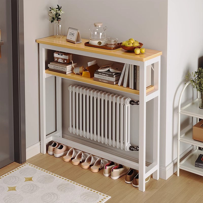 Estante ultrafino detrás de la puerta Estante multicapa en la entrada de la puerta Estante de almacenamiento superior de la película de gas de mesa pequeña y estrecha en la pared