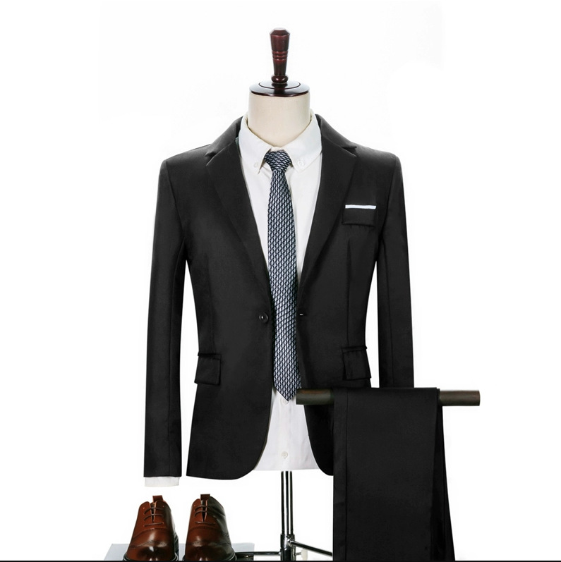 Traje profesional traje de los hombres de estilo coreano slim fit traje pequeño traje formal dama de honor ropa novio vestido de novia traje de dos piezas