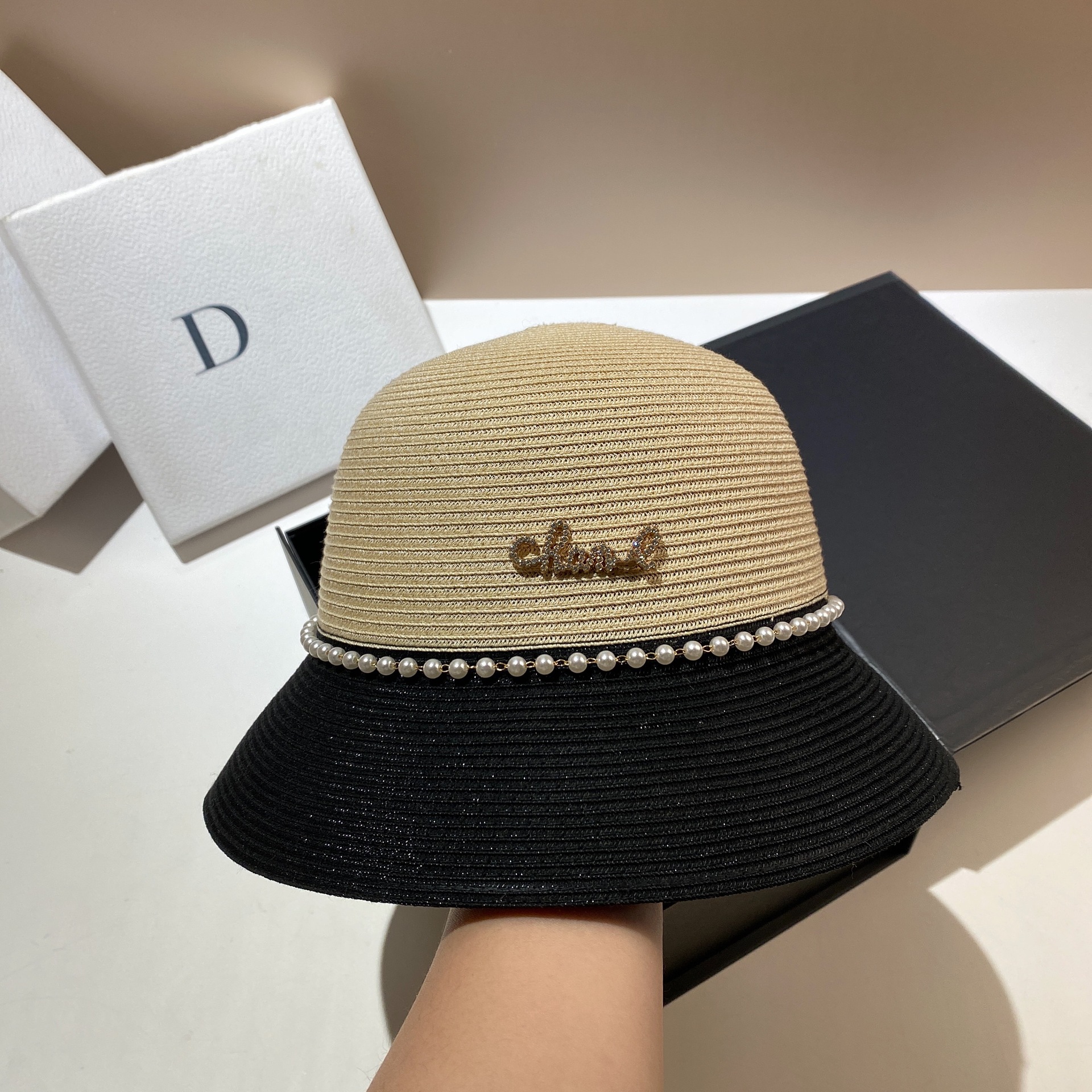 Été Pliable, Lavable, Parasol, Crème Solaire, Pot Coloré Célébrité Élégante, Petit Vent Parfumé, Chapeau De Paille Perlée,_voghion.com