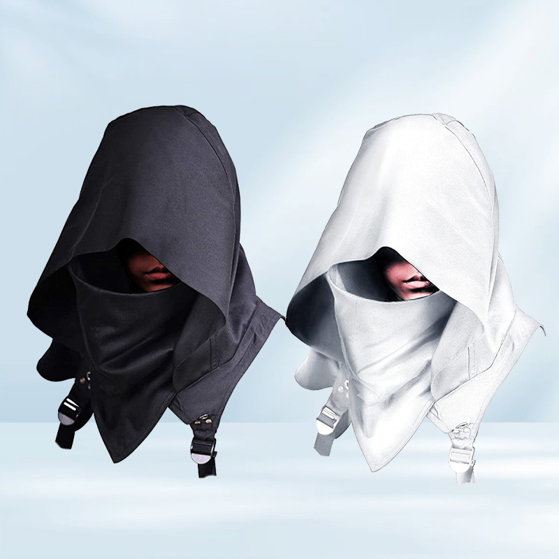 Halloween cos cyberpunk hooded cloak medieval role-playing game peripherals with the same costume hat