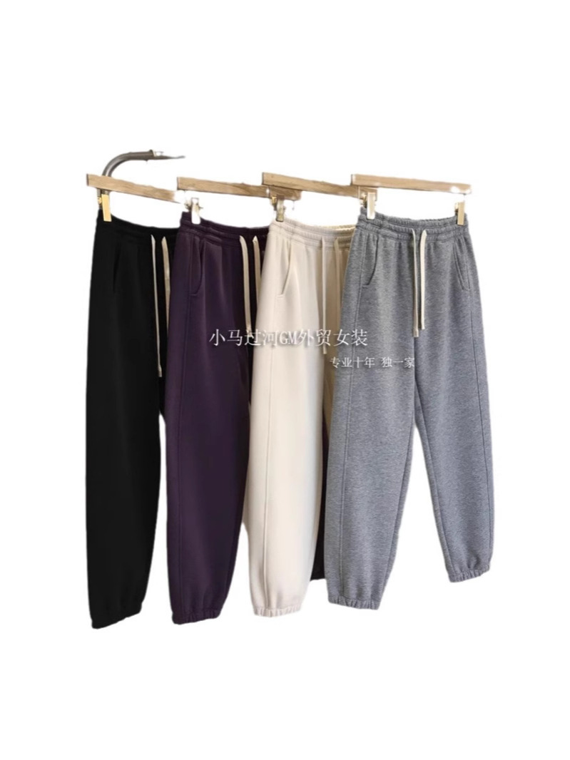 겨울 바지   유지 추천 높은 허리 기모 두꺼운 할란 캐주얼 스웨트 팬츠 겨울 F103023