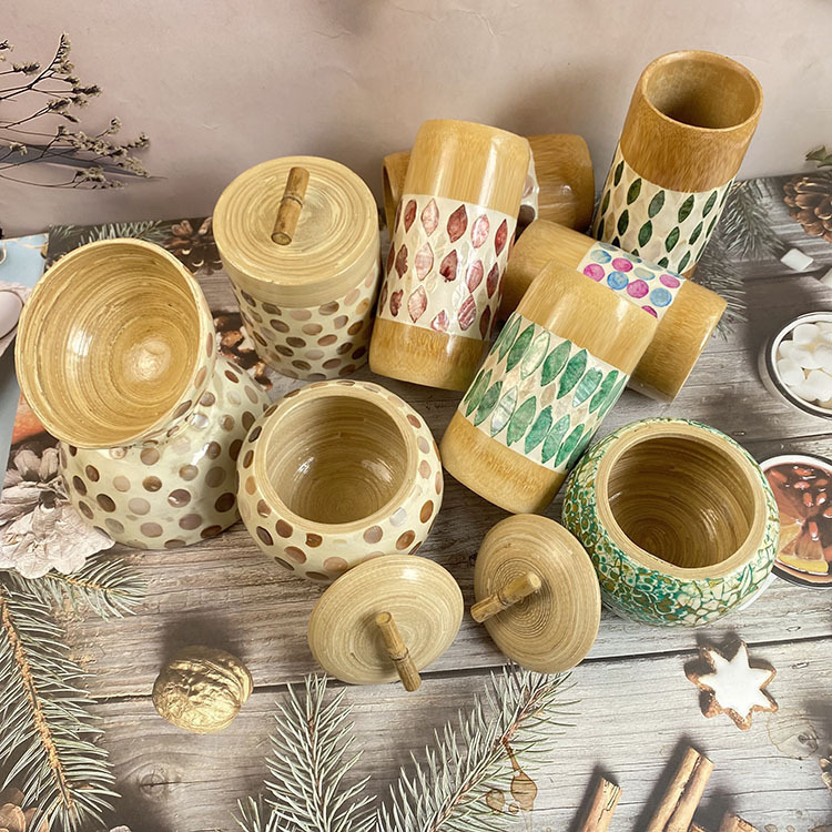 貝象嵌ペンホルダーボウル茶缶デスクトップ収納チューブ特別な手作りカラー塗装工芸品デスクトップ装飾品|undefined