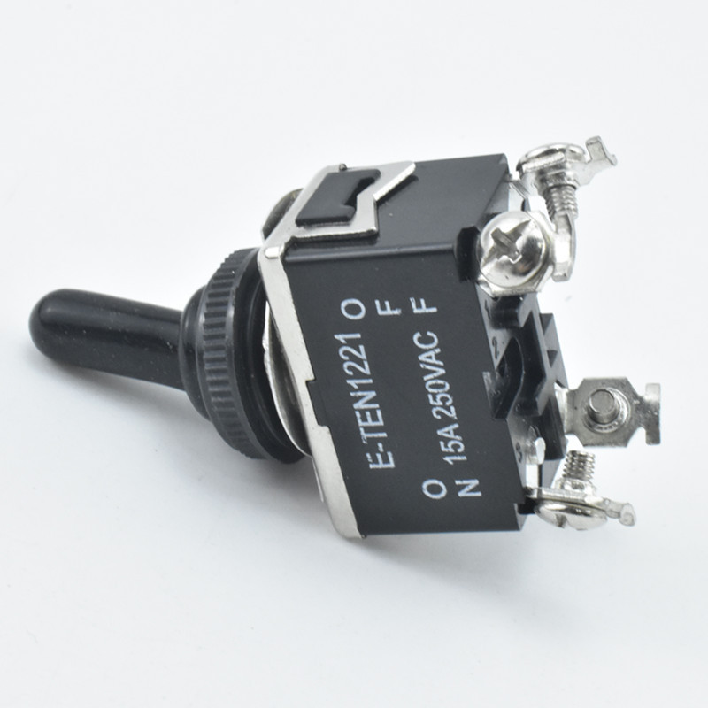 钮子开关 KN3C-201 四脚两档 螺丝脚 黑色 摇臂开关 ON-OFF