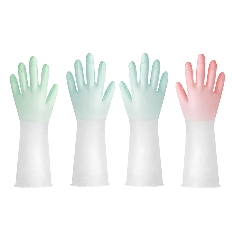 Pvc Housework Dishwashing Gloves Wholesale Household Kitchen Waterproof Cleaning Work Labor Protection Laundry Rubber Gloves Durable