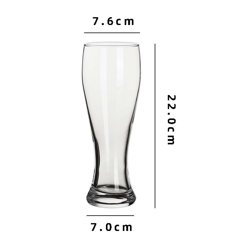 Taza de cerveza artesanal de cintura grande capacidad cintura de vidrio bar KTV taza de cerveza comercial taza de cerveza de trigo
