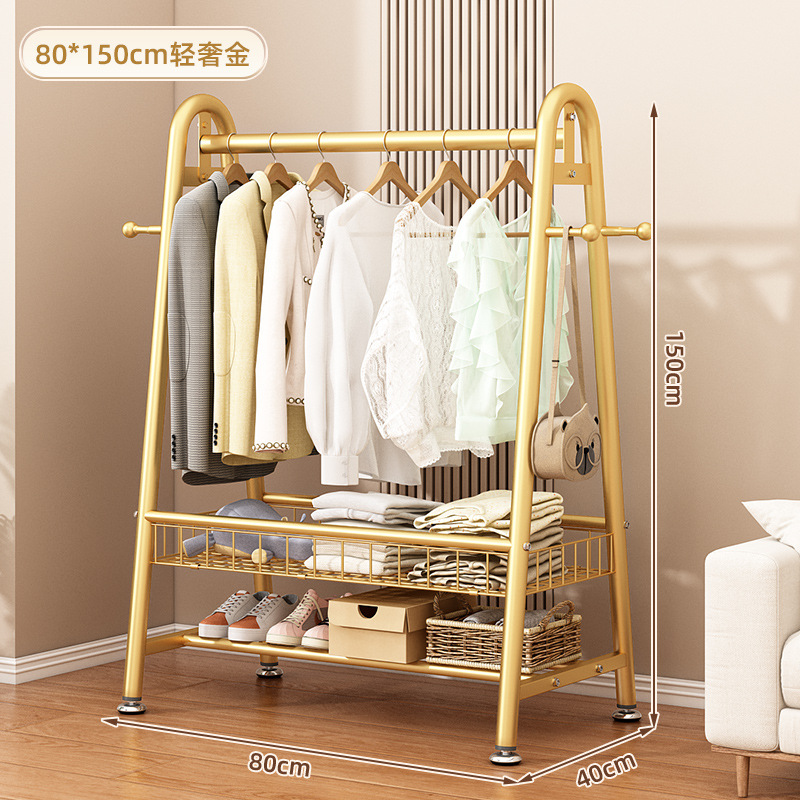 라이트 럭셔리 골드 - 길이 80*높이 150丨 업그레이드된 이중 수납 네트 바스켓 [굵은 22개 튜브]