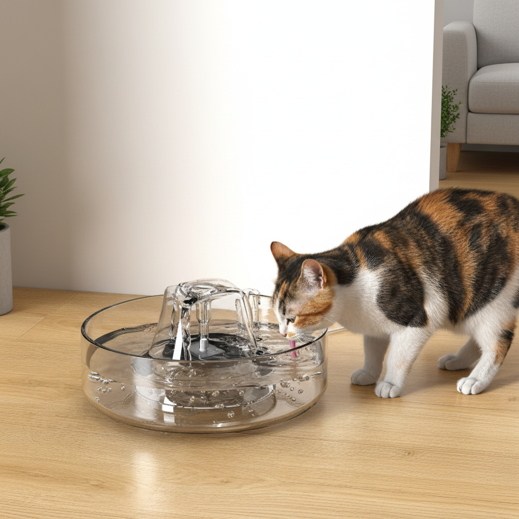 Nuevo gato beber agua automática beber agua de vidrio filtro de circulación de flujo gato perro beber agua de gran capacidad