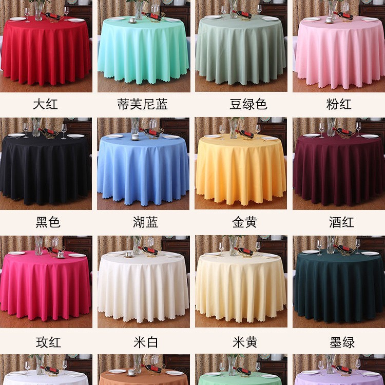 Mantel redondo de tela para banquetes y hoteles, resistente y elegante