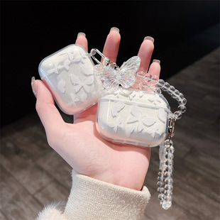 Standing Glitter Butterfly Suitable for Apple Protective Case AirPods 4Th Generation Earphone Case Pro2/3Rd Generation Earphone Case Soft Case
