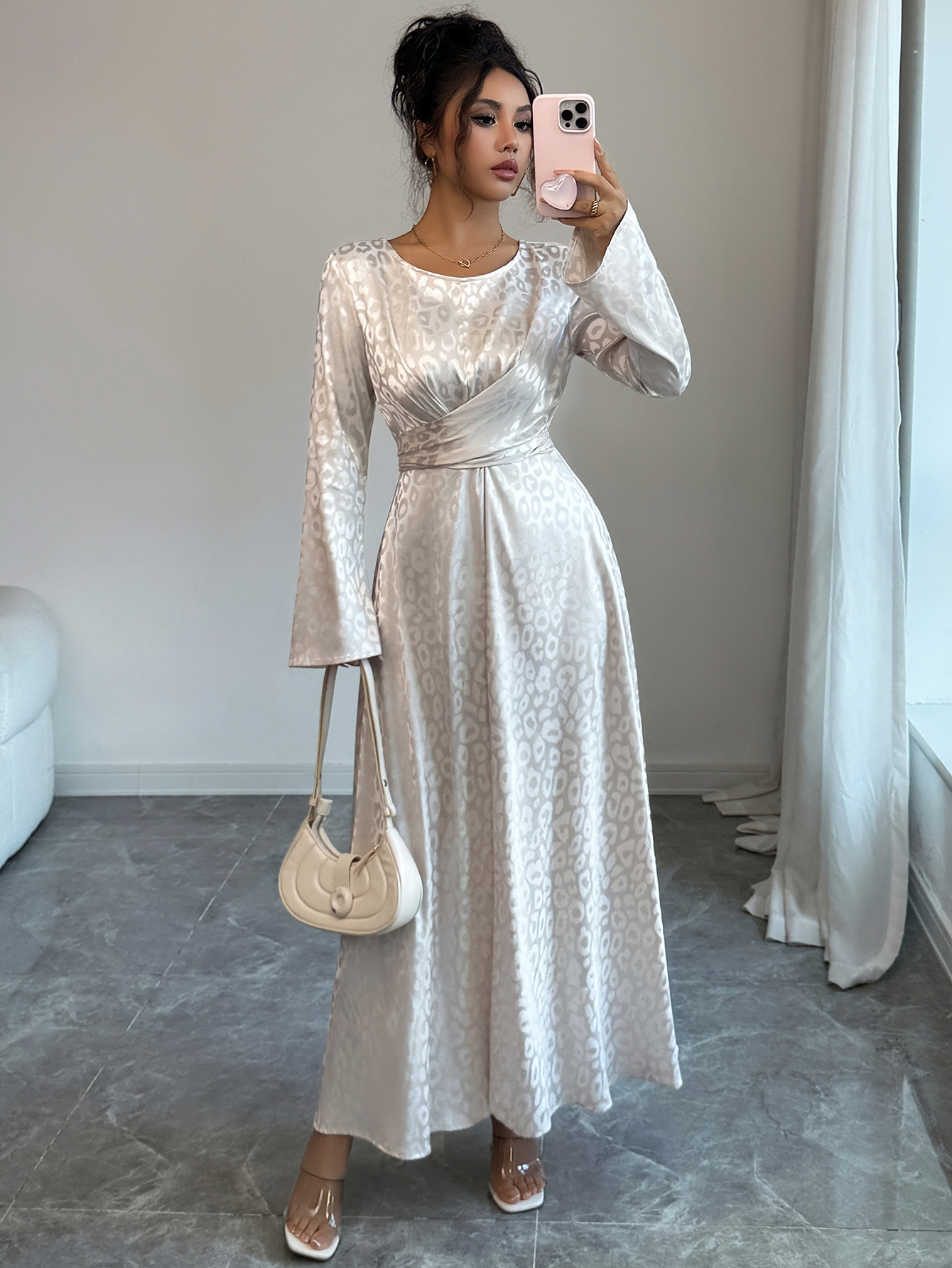 Women's Clothing Elegant High-Waisted Maxi Dress For Women Long-Sleeved European And American Style Autumn/Winter Fashion_ecoleips.com